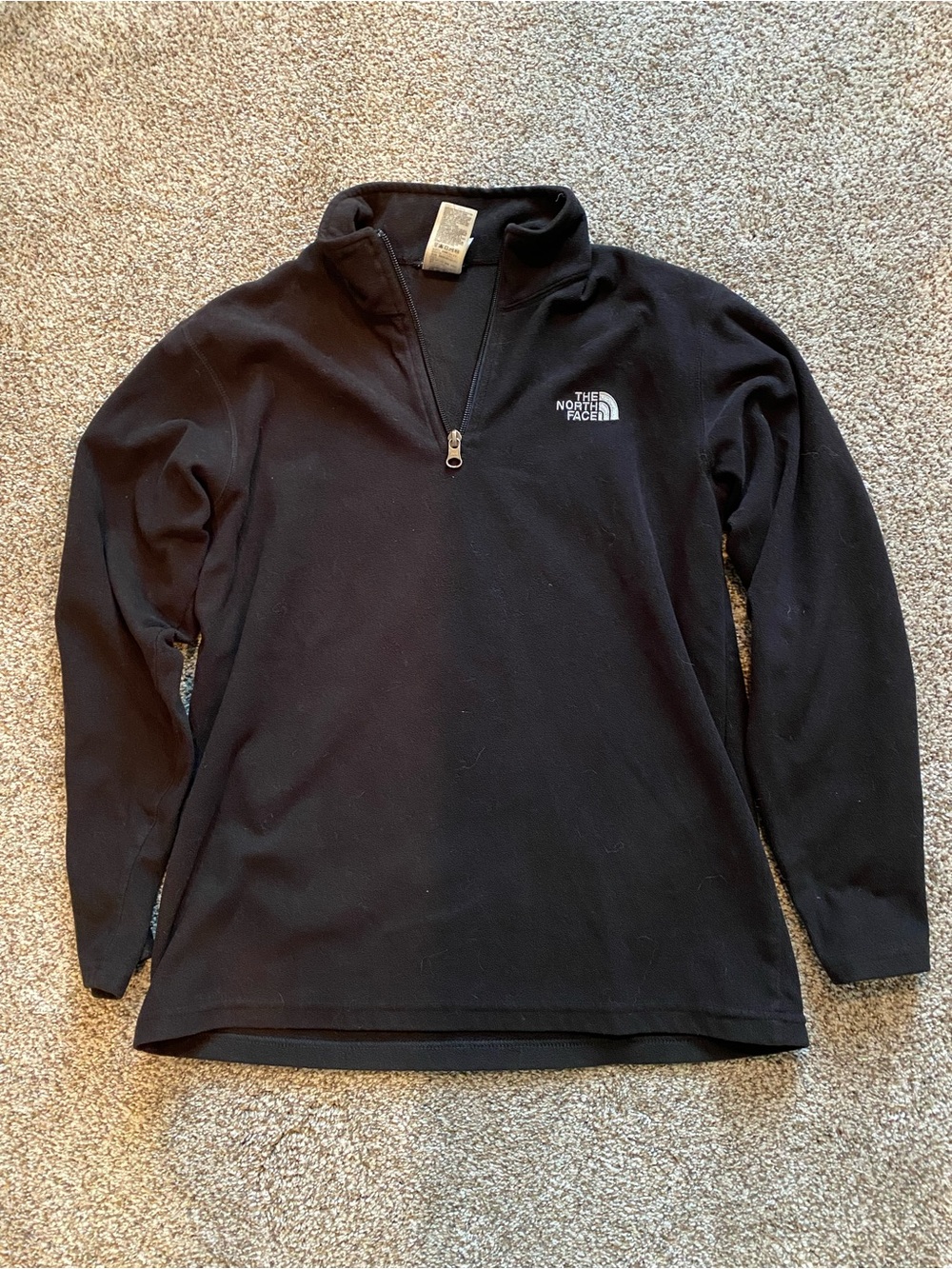 The North Face Black boys Quarter-Zip Fleece Pullover large